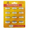 Deltafix Meubelviltglijders 28mm - Grijs - 12 Stuks met nagel