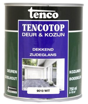 Tencotop Deur & Kozijn Dekkend Zijdeglans RAL 9010 Wit - 750 ml