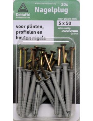 Deltafix Nagelpluggen 5x50mm 20 stuks