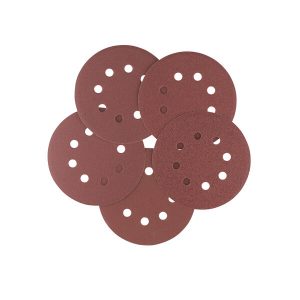 IRWIN Set Schuurschijven 5PCS excentrisch diameter 125mm met klittenband, 1x K60, 1x K80, 2x K120 en 1x K180.
