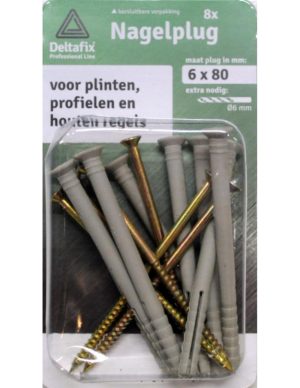 Deltafix Nagelpluggen 6x80mm 8 stuks