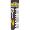 TOPEX Doppen + Ratel 1/4", 11 Delig