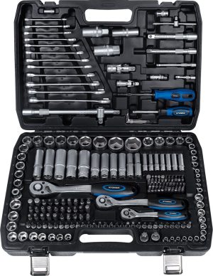 HYUNDAI doppen set 216-delig - Inclusief koffer - Ergonomische handgrepen - Chroom-vanadiumstaal