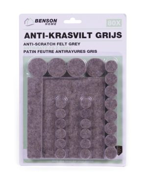 Benson Antikrasvilt set 80 dlg grijs
