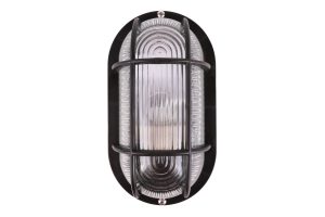 Bulleye lamp ovaal zwart