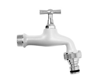 Aquajet Tuinkraan Verchroomd  1/2" - Wit