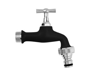 Aquajet Tuinkraan Verchroomd  1/2" - Zwart