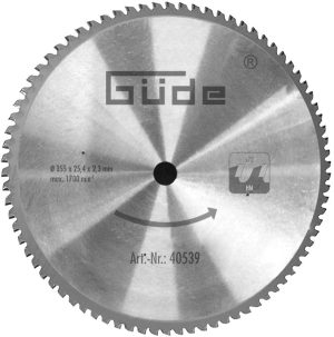 Güde zaagblad 72T voor GMK 350TA