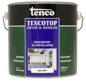 Tencotop Deur & Kozijn Dekkend Zijdeglans RAL 9010 Wit - 2,5 L