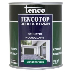 Tencotop Deur & Kozijn Dekkend Hoogglans Donkergroen - 750 ml