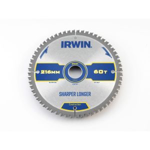 IRWIN Cirkelzaagblad T.C.T 216mm/60T- asgat 30mm