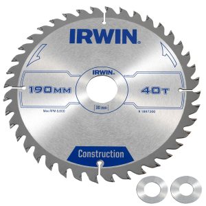 IRWIN Cirkelzaagblad T.C.T 190mm/40T- asgat 30mm