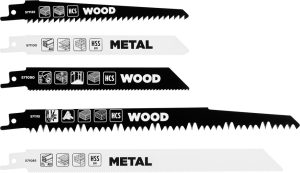 KWB Reciprozaagbladen Set 5-delig – Voor Hout en Metaal (571075)