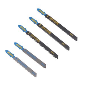 IRWIN Set decoupeerzaagbladen 5PCS Mix hout grof, medium, fijn /metaal fijn, medium