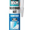 Bison siliconenkit - sanitair grijs - 310ml