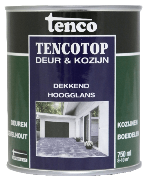 Tencotop Deur & Kozijn Dekkend Hoogglans RAL 9001 Crème Wit - 750 ml