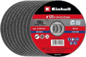 Einhell Slijpschijven dun 125x1,0 mm - 10 stuks