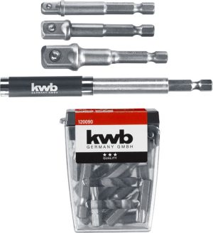 KWB Bitset 23-delig + Dopadapter – Chroom-Vanadium – Met Magneethouder & Opbergbox