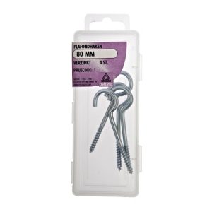 Deltafix Plafondhaken verzinkt 80 mm 4 stuks
