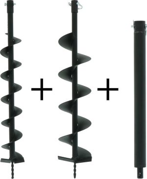 Grondbororset 100 mm + 150 mm + verlengstuk