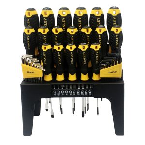 Stanley 44-delige Schroevendraaierset met Houders – Sleuf, Phillips, Pozi, Torx, Bits en Inbussleutels