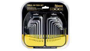 Inbus + torx sleutelset 18 dlg profi box