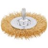 IRWIN Staaldraadborstel messing (boormachine) voor hout, diameter: 75mm. Dikte: 10mm.